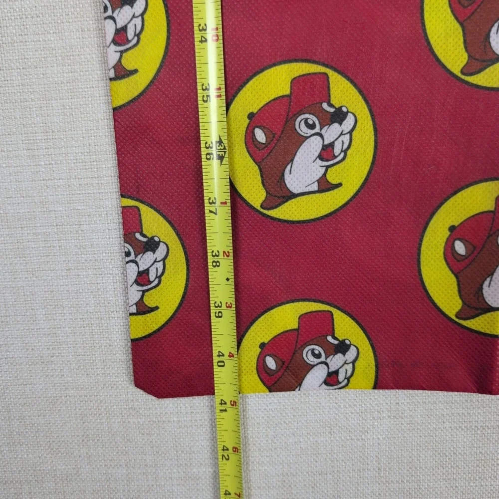Buc-ee's Logo Drawstring Storage Gift Bag Large Red Beaver Print 29 x 41